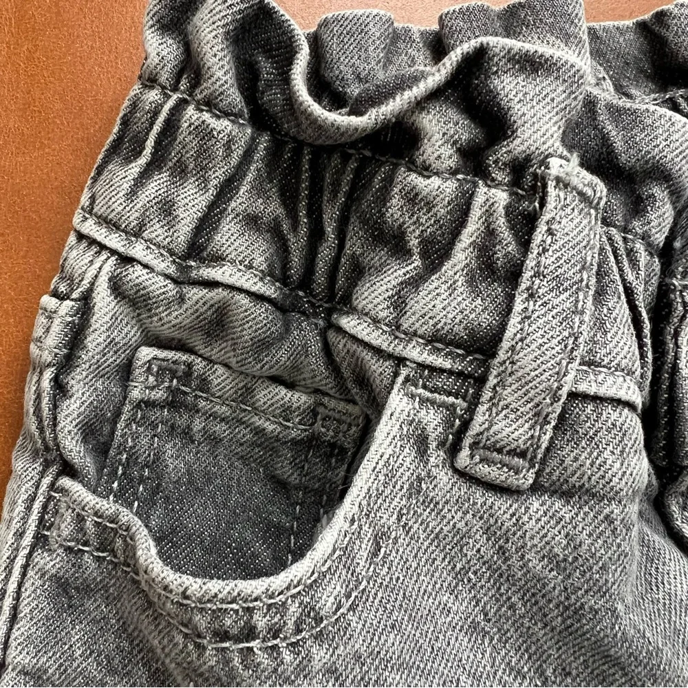 GAP Baby Girls Fleece Lined Mom Jeans, 12-18mo